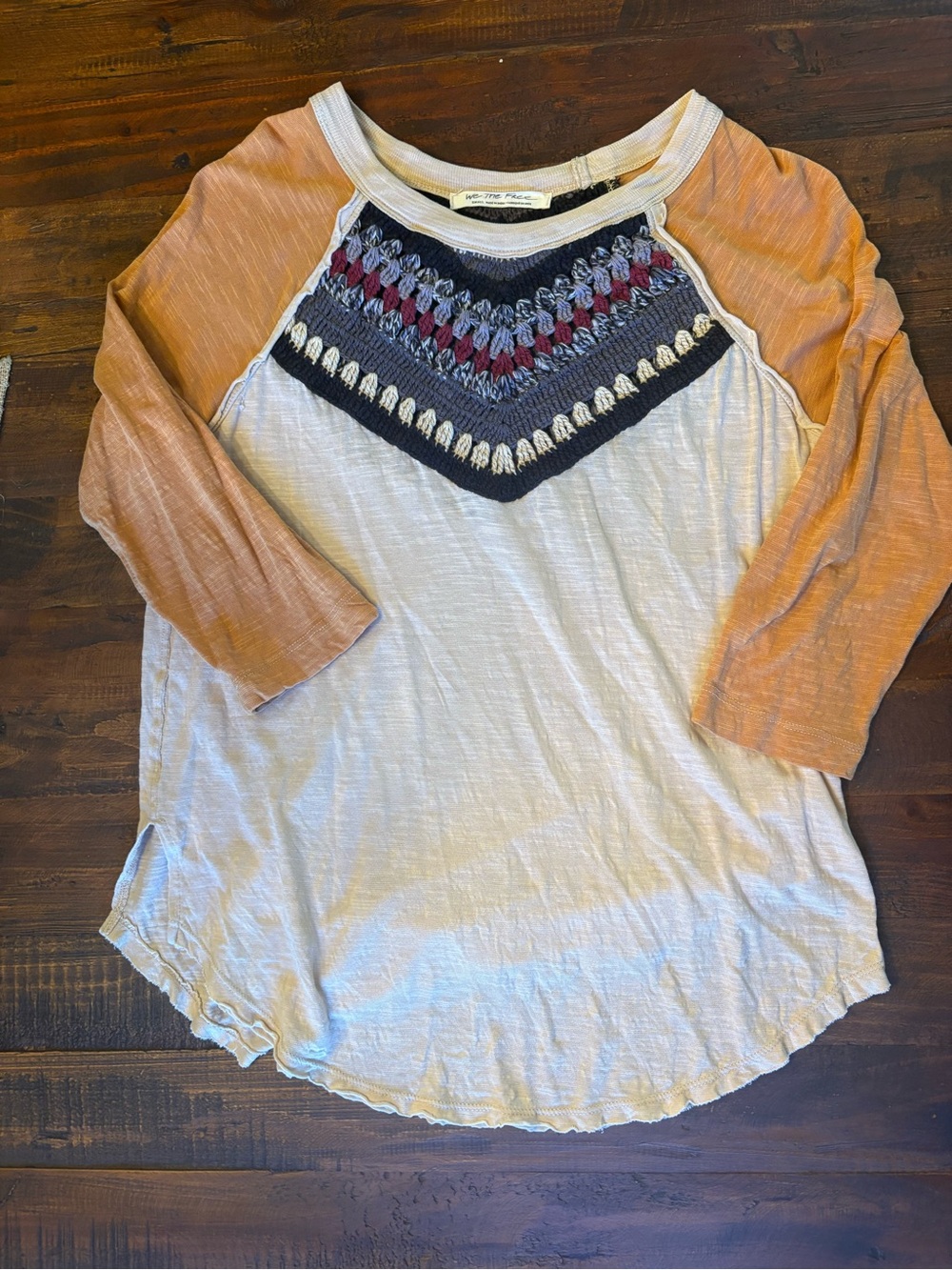 We The Free Long Sleeve tops — Rust, Cream, Light blue-Gray - Picture 7 of 8